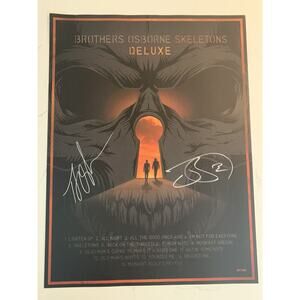 BROTHERS OSBORNE Skeletons Deluxe 18"x24" Poster #137/260 Signed Autographed
